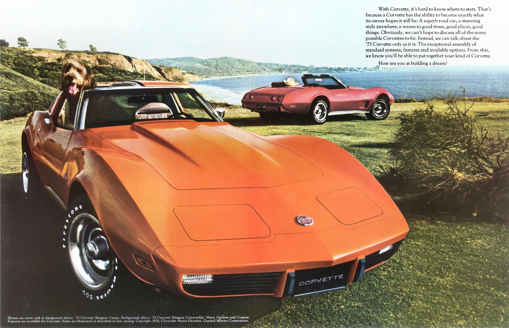 1975 Corvette Revised Brochure Page 1